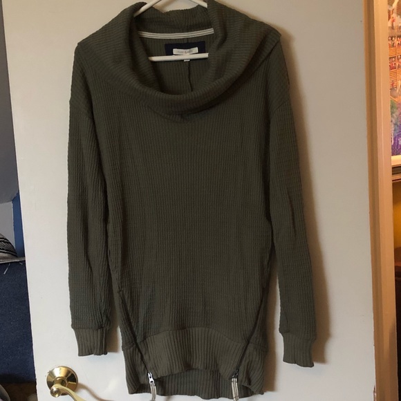 Anthropologie Cowl Neck Waffle Sweater - Picture 1 of 4